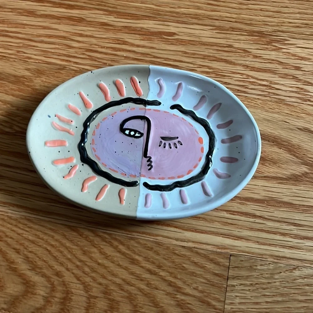 New Anthropologie Sunburst Trinket Dish Long